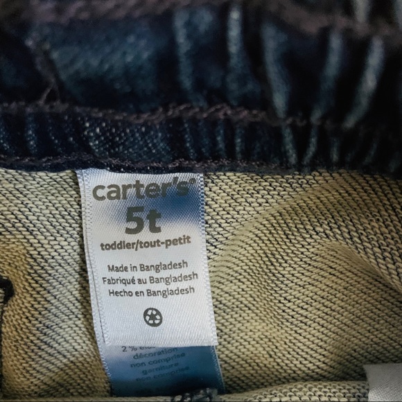 NWT Carter’s 5T Pull-On Knit Denim Pants - Picture 5 of 6